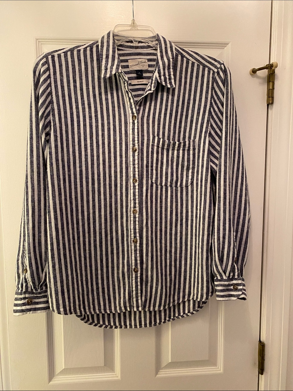 Striped oversized  Button-Down Shirt - Classic Casual